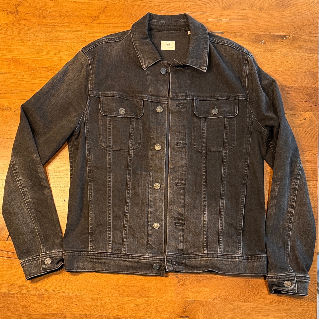 Ag Adriano Goldschmied Charcoal Denim Jacket Never Worn, New W/O Tags Size M